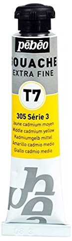 Pebeo gouache-färg 1 tub 20 ml kadmium gul medium 122 305