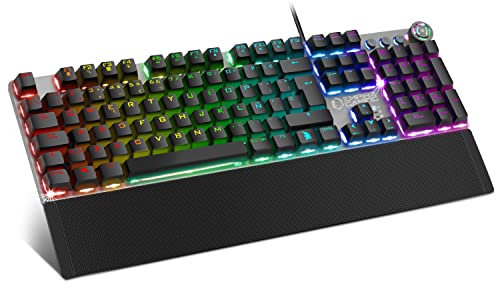 EMPIRE GAMING – Stardust Teclado Gaming Español – Teclas opto-mecánicas – Retroiluminación LED RGB – Gamer Software de programación - Reposa-muñecasextraíble (QWERTY, Español)