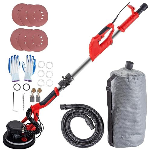 VEVOR Ponceuse Orbitale Filaire 850W Ponceuse Girafe Électrique Ponceuse Excentrique Filaire à Led Éclairage Complet à 360 ° Convient au Meulage