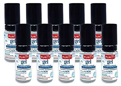 Pack de 10 Mini-flacons de 10ml - Gel Hydroalcoolique Purity 703