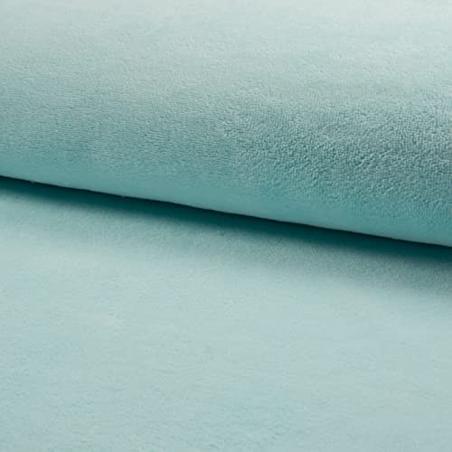 CRS Fur Fabrics Cuddlesoft-Tela de Rizo de bambú (1 m, 150 x 100 cm), Color Verde, Menta, 1Mtr - 150cm x 100cm