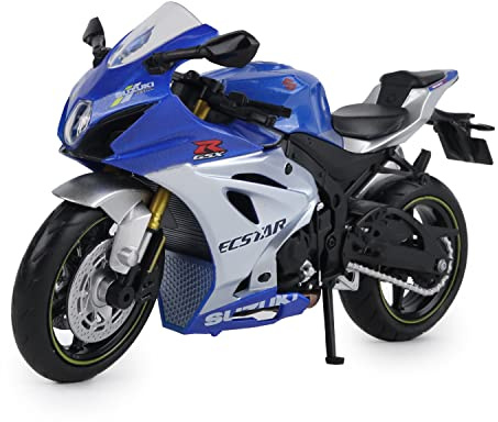 TURBO CHALLENGE - Moto Suzuki GSXR 1000 - Die Cast - 029931-1/12 - Veicolo a Ruote Libere - Nero - Metallo - Giocattolo per Bambini - Regali - A partire dai 3 anni