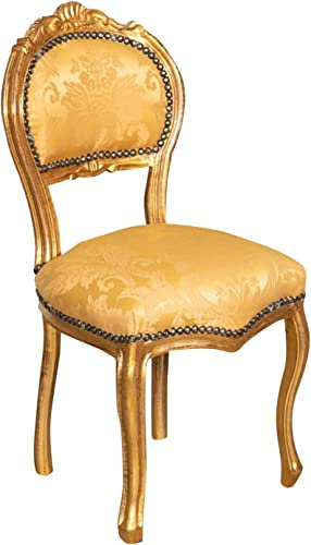 Biscottini Sillas Luis XVI 90x45x43 cm | Silla barroca para Sala de Estar | Sillón Barroco | Sillas Antiguas Louis | Silla de Dormitorio