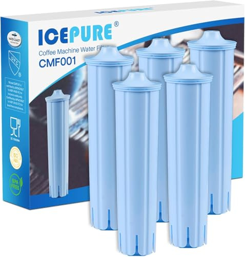 ICEPURE 5 x NSF-zertifizierte Vollautomatische Kaffeeautomat-Wasserfilterersatz für blaue Filterpatrone, kompatibel mit ENA, Packung von 5 (Nicht für E6, E8)
