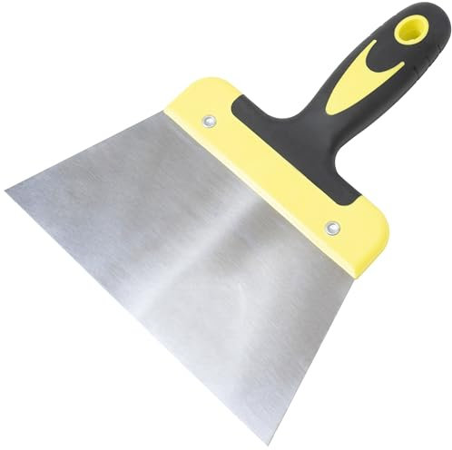 AERZETIX - C69686 - Spatule Trapézoïdale Souple 180mm - Spatule de Peinture - Couteau à Enduire/Mastic - Lisser Joints Plaque de Plâtre - Outil de Plâtrier/Plaquiste - Poignée en Plastique Bi-Matière