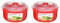 Sistema Polypropylen runder Mikrowellenbehälter 915 ml für die Küche (Packung mit 2)