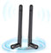 WiFi Antenna 2.4GHz 5GHz 5.8GHz 3dBi Dual-Frequency RP-SMA Male (2 Packs), External Antenna for Network Card USB Adapter WiFi Router