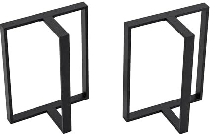 [en.casa] Tischgestell Ashby 2er Set Tischbein 72 x 55 x 30 cm für Esstisch Schreibtisch Metall Tischkufen Tischfüße Schwarz