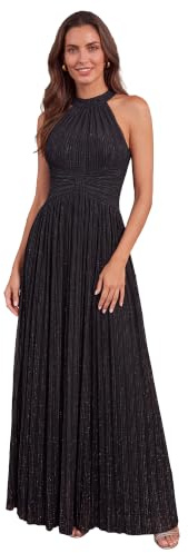 Ever-Pretty Robe de Soiree Femme Longue Épaules Dénudée Plissé sans Manches Taille Empire Scintillante EE41961