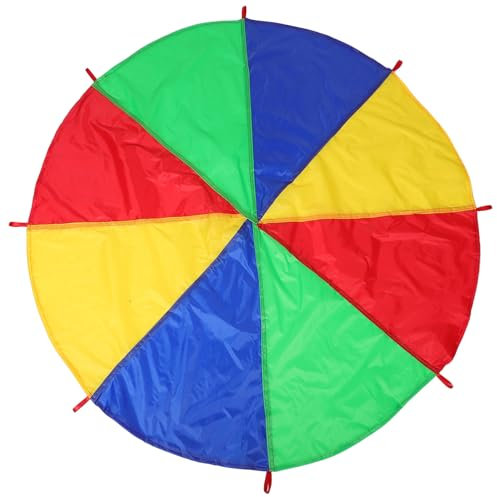 HONITANO Fallschirmspielzeug Für Draußen Regenbogen-fallschirme Lernaktivitäten Für Junge Mädchen Dekoratives Spielzeug Tragbares Spielzeug Für Draußen Teamspiel Kooperatives Spielen
