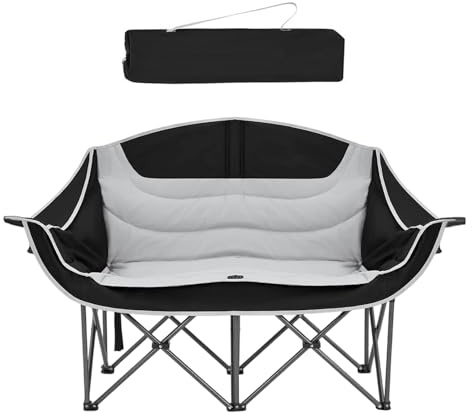 Chaise de camping – Canapé de camping, chaise de campng double, chaisee portable pliante, canapé d'extérieur robuste à double siège | Chaiss portables pliantes pour pique-nique, feu de camp, parc du