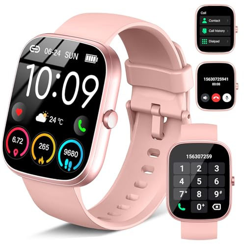 Soudorv Reloj inteligente para hombre y mujer, HD, con función de teléfono, resistente al agua, rastreador de actividad