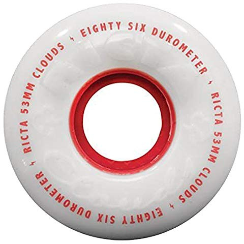 Ricta 53mm Clouds Red 86a Skateboard Wheels