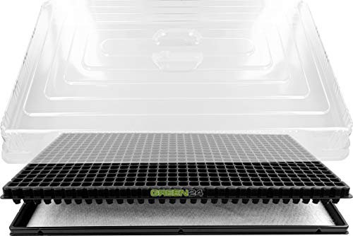 GREEN24 Hydroponik 576 Zimmergewächshaus XL mit automatischer Bewässerung Anzucht-Haus Profi Zimmer Gewächshaus