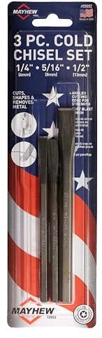 Mayhew Tools 89092 Cold Chisel Set, Blast Finish, 3-Piece