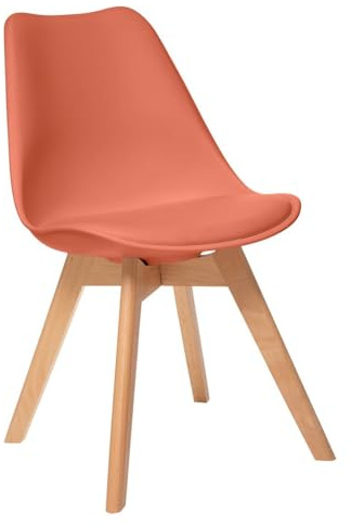 ATMOSPHERA CREATEUR D'INTERIEUR - Sedia baya terracotta rosa gambe in faggio