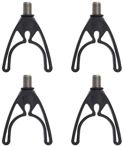 Be In Your Mind 4 Stück M3/8-Gewinde U-förmige Rutenauflage Hinternauflagen Rutenauflagen U-Kopf-Rutengriffe Rest Angelzubehör für Alle Angelhülsen Schwarz