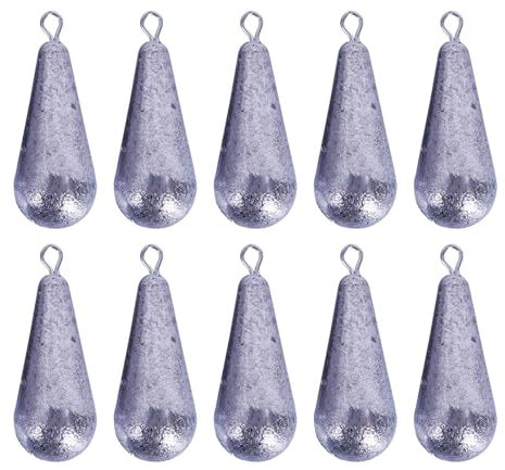 10 Stück Angelblei Set,Tropfenform Angelgewichte Kit, Blei Set, Birnenblei, Grundblei, Angelblei Set, Angelzubehör Set Für Das Im Freien
