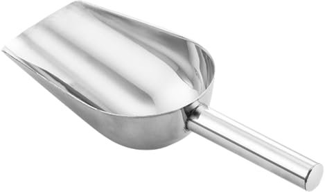 Pelle à glace en acier inoxydable | Pelle de cuisine polyvalente pour machine à glace | Pelle polyvalente pour grains de café, aliments, bonbons, farine et pop-corn