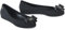kraftd Womens Jelly Ballet Shoes Bow Details Slip-On Flats Peep Toe Ballerina Pumps | Ladies Footwear | Office Pump | Shoe (Black Matt, 6)
