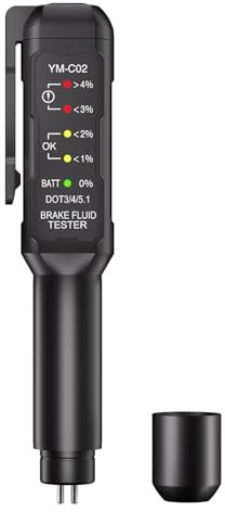 JTQYFI 5 Misuratore Liquido Tester Olio Freno Detection Penna Con Indicatori Supporto Punto 5.1 Strumento diagnostico