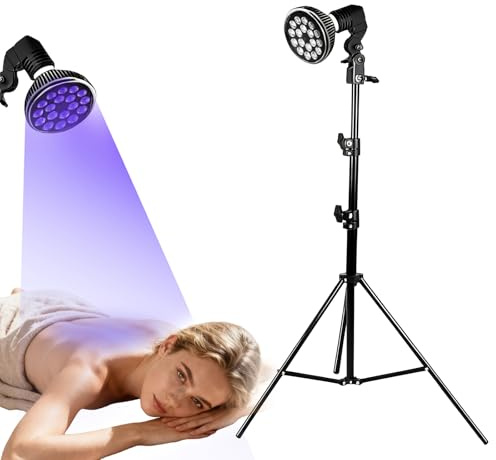 Bräunungslicht Solarium Portable Tanning Lamp für Home Gesichtsbräunung Tageslicht für Gesicht und Körper für zu Hause with Adjustable Stand and Hanging Hooks (cc)