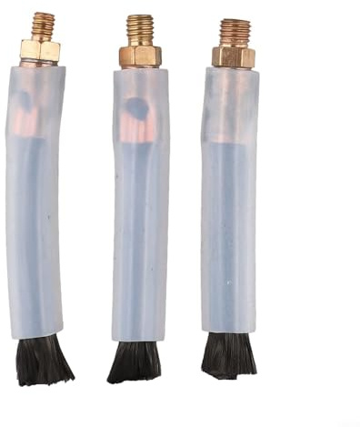 Lot de 3 brosses à récurer en fibre de carbone acide pour soudure et décapage - Convient pour WIG MIG MAG TIG M6 M8 M10 en acier inoxydable - Passivation et nettoyage