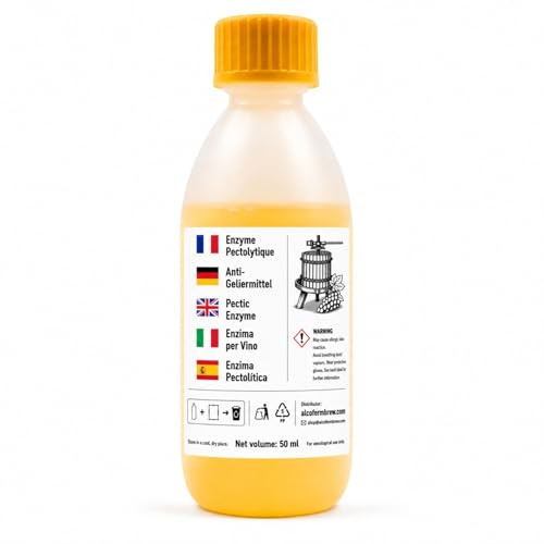 Enzyme Pectolytique 50 ml - Pour Extraction du Jus, Pressurage et Vinification