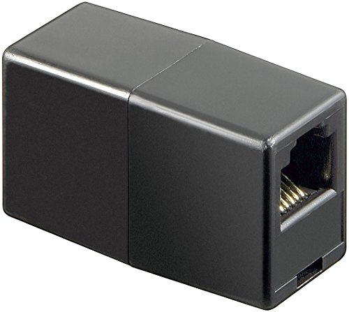 goobay 5er Set Telefon Adapter (RJ12-Kupplung, RJ12 Buchse auf RJ12 Buchse) schwarz Belegung 1:1