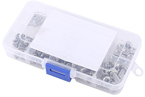 160 pezzi di bulloneria e dadi Set di Viti a testa bombata con impronta a croce Kit in acciaio inox 304 Kit di assortimento di dadi M2 M2.5 M3 M4 M5