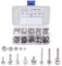 160 pezzi di bulloneria e dadi Set di Viti a testa bombata con impronta a croce Kit in acciaio inox 304 Kit di assortimento di dadi M2 M2.5 M3 M4 M5