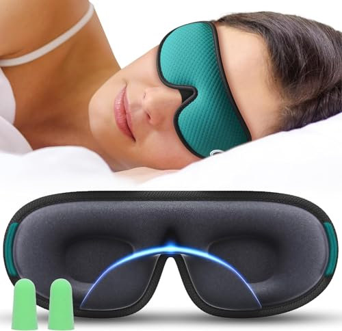 Medi Grade 100% Blackout Eye Mask for Sleeping - Breathable 3D Sleep Mask for Men and Women with Sleep Aid Zero-Eye-Pressure Technology designed for Eye Masks for Sleeping - Sleeping Mask Bag Included