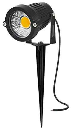 AHOTSUK Foco LED para jardín, alimentación por red, impermeable, IP66, 5 W, 12 V, 24 V, luces de paisaje de bajo voltaje, focos para exteriores (paquete de 1)