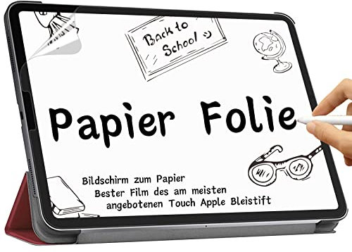 Phimoos 2 Stück Like Paper Schutzfolie für iPad Pro 11 Zoll (2022-2018) & iPad Air (5./4. Generation, 2022/2020) 10,9 Zoll, Matte Blendfrei Displayschutzfolie, Zum Zeichnen Schreiben und Notizen