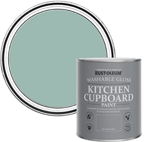 Rust-Oleum Blue Kitchen Cupboard Paint in Gloss Finish - Coastal Blue 750ml