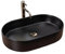 Rea Aufsatzwaschbecken Nadia, schwarz, matt, Waschtisch Handwaschbecken Waschschale Waschbecken für Badezimmer aus hochwertiger Keramik, 610 x 385 x 120 mm (mattschwarz)