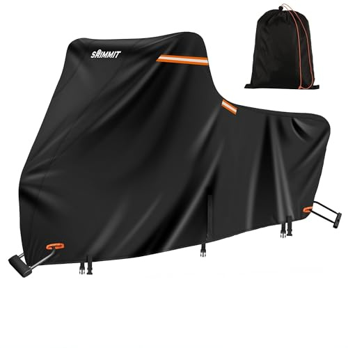 Motorcykelskydd 420D slitstark för turneringsmodeller, vattentät utomhus regn UV dammsäker (1XL)