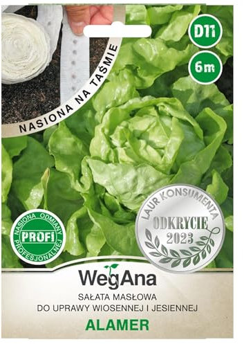 WegAna Laitue beurre Alamer bande de semis 6m graines, graines de légumes culture semences pour serre jardin salade