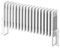 Utopia Horizontal Traditional 4 Column Radiator, 400mm x 785mm, Quadruple Round Bar Cast Iron Style, Central Heating Rad – White