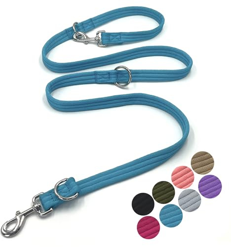 MoTaity Multifunctional Double Ended Dog Leash, 2M*2.5CM, Blue