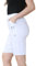 WearAll Women's Ladies Plain Stretch Fit Pull On Elasticated Waist Summer Short Pants White 14