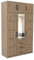 Generic Kleiderschrank KOS, D3 Tür, Garderobenschrank, Schlafzimmermöbel, Schlafzimmer,Aufsatz (Mit Aufsatz), 2D2SZ
