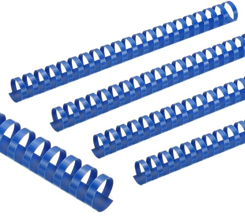 PATIKIL 25mm (1) Plastic Binding Combs, 10 Pcs 21 Rings Comb Binding Spines 225 Sheet Capacity Letter Size for Binding Paper Sheets Notebook Calendar Picture Album, Blue