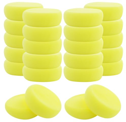 30 esponjas de pintura, juego de esponja redonda, esponjas escolares, esponjas sintéticas redondas, absorbentes, pintura de cerámica de acuarela, esponjas de arte para manualidades, pintura facial