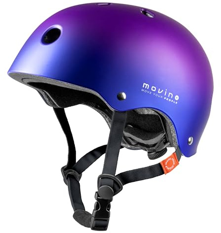 Movino Element cykelhjälm för barn och ungdomar – justerbar 55-58 cm, storlek M – ABS och EPS, 11 ventilationsöppningar – för cykel, inlines, sparkcykel och skateboard