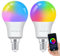 ANTELA Bombilla LED Inteligente WiFi E14 806lm, 16 Millones de Colores, Luz Fría Cálida 2700 a 6500K, Compatible Alexa y Google Home, Vida Útil 15000 Horas, 2pcs