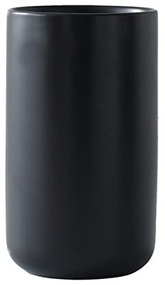 DULRLLY Keramik-Utensilienhalter, Schwarzer Küchenutensilienhalter für Arbeitsplatte, Großer Utensilientopf, Moderner Kochutensilienhalter, Küchenspatelhalter, Bauernhaus-Küchendekoration für