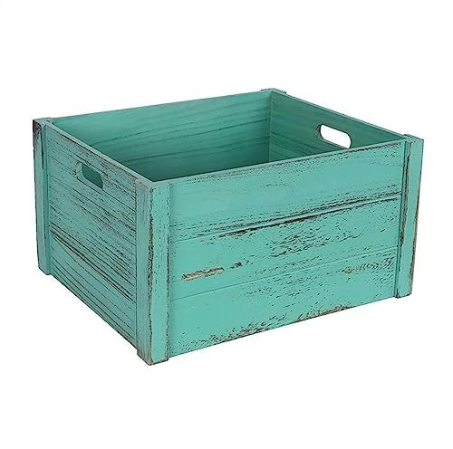 Schallplattenaufbewahrung Schallplatten-Aufbewahrungskiste, Retro-Vintage-Aufbewahrungsbox for Schallplatten mit Griff, Holz-Alben-Aufbewahrungshalter, Schallplatten-Organizer-Box Plattenkiste ( Color