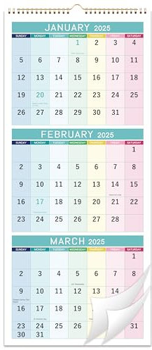 2027 Wall Calendar - 3-Month Wall Calendar Display, 11.25 x 26
