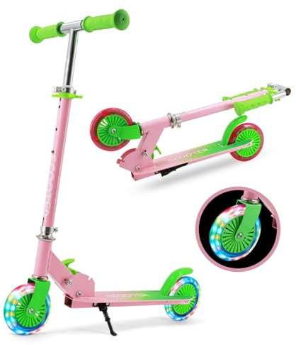 Y-RAIN Roller Kinder mit 3 Verstellbaren Höhen kinderroller für mit LED Räder Geschenke für 3+Jungen und Mädchen